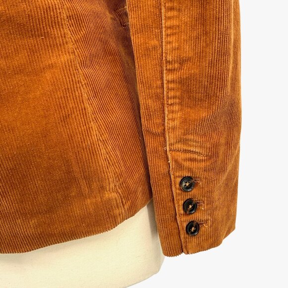 Alice + Olivia Macey Notched Collar Fitted Blazer Camel Brown Corduroy Size 0 - Picture 6 of 12